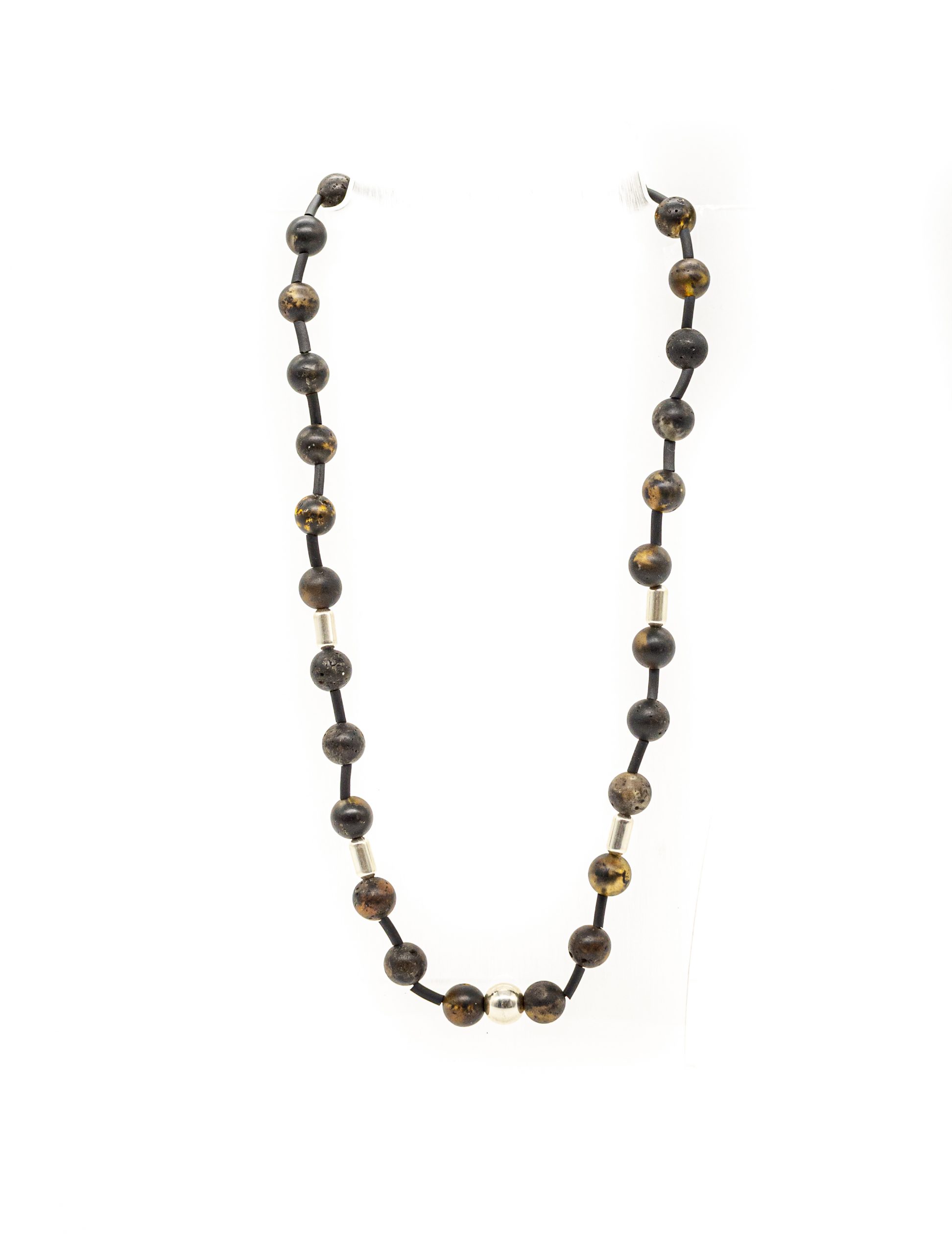 Tamsaus matinio gintaro karoliai - Image 2