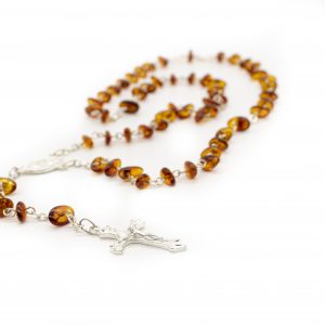 Natūralaus gintaro rožinis