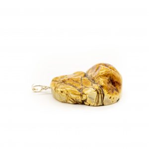 Stambus balto gintaro pakabutis