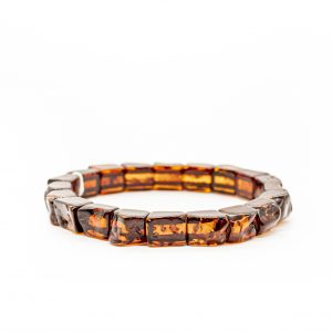 Tamsaus netaisyklingo gintaro apyrankė