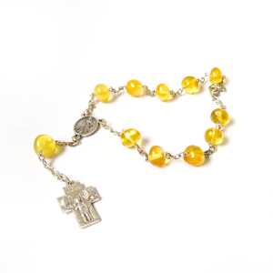 Šviesaus gintaro kelioninis rožinis