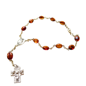 Tamsaus gintaro kelioninis rožinis