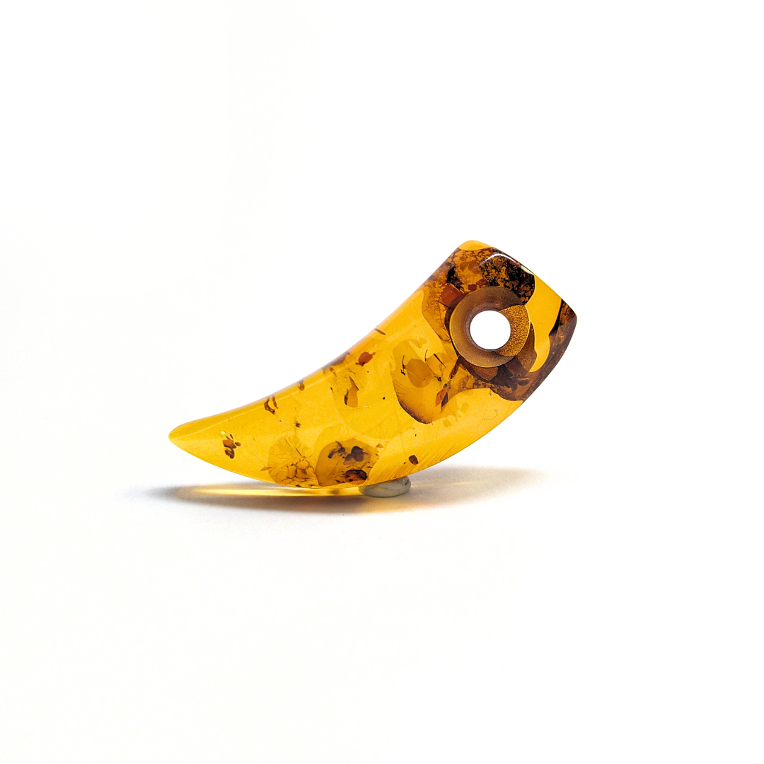 Skaidraus gintaro pakabukas "Iltis" - Image 2