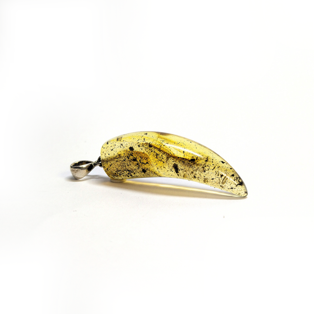 Skaidraus gintaro pakabukas "Iltis" - Image 2