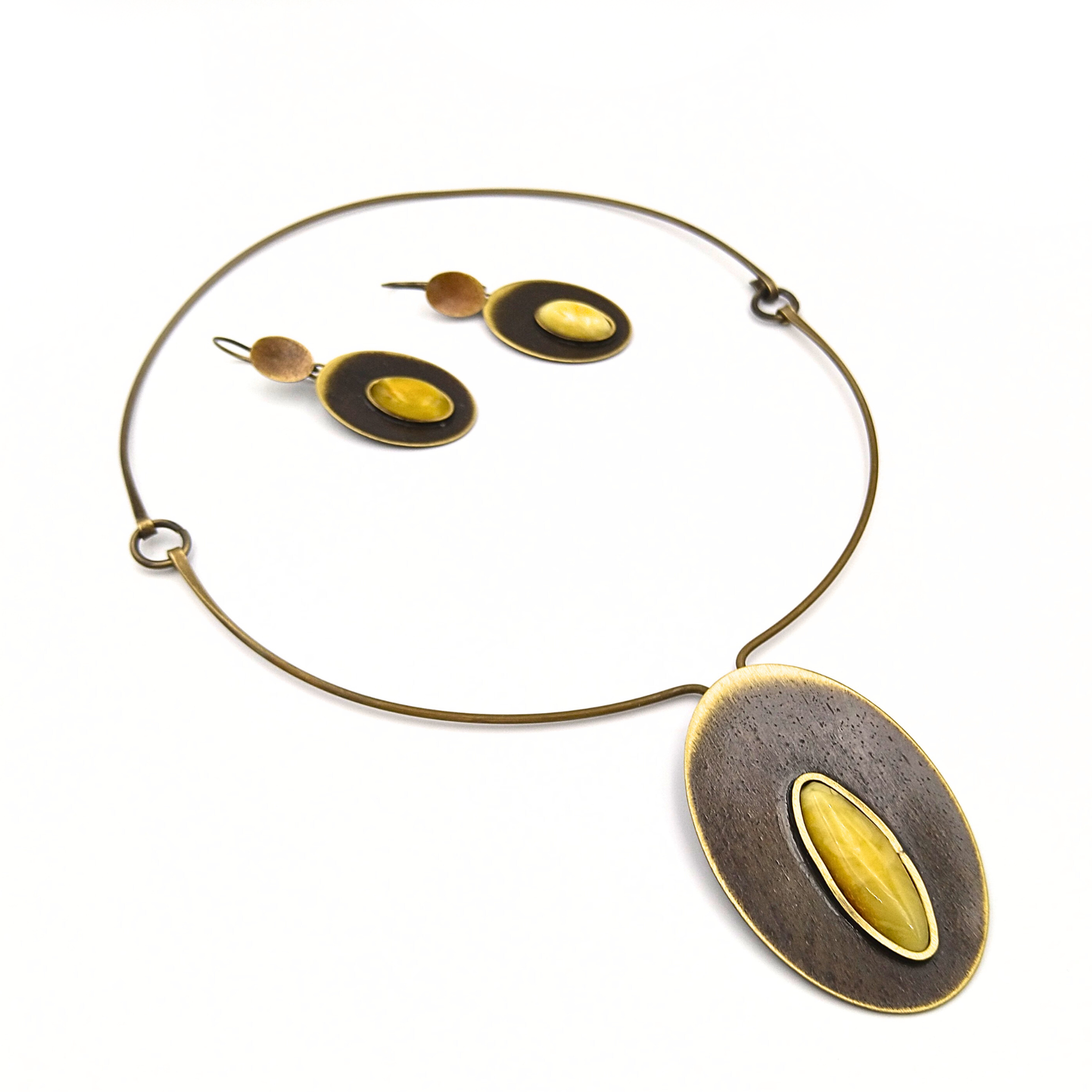 Antkaklė su auskarais Ovalas - Image 4