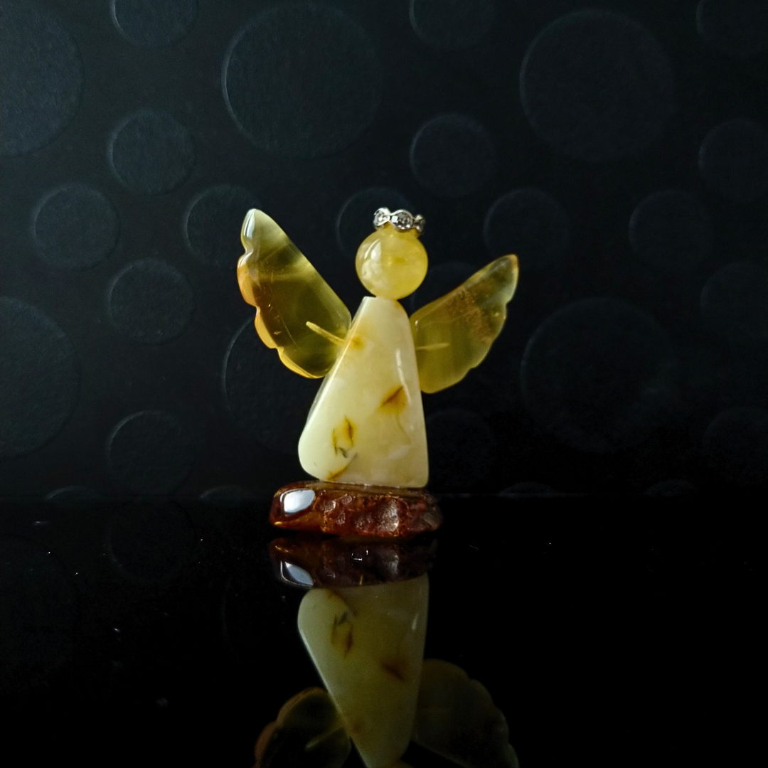 Geltono gintaro angeliukas - Image 3