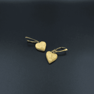 Gintariniai auskarai širdelės